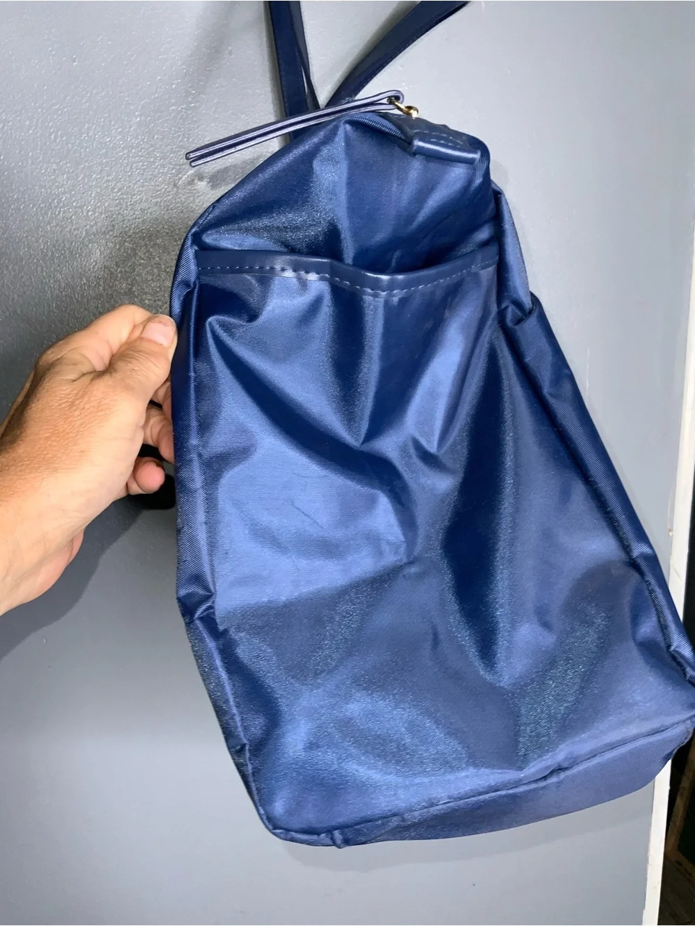 Benoss Navy Duffel Tote with Front Zip Pocket - Men Bags Duffel Bags